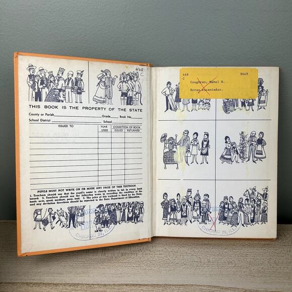 Vintage 60's Spanish Textbook Horas Encantadas Mabel Harris Coughran Text Book - Picture 5 of 8